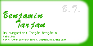 benjamin tarjan business card